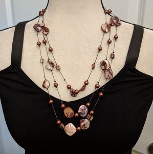 Brown-bronze statement necklace- Sale!